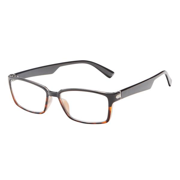 ICU Eyewear Rectangular Reading Glasses, Black, +2.50