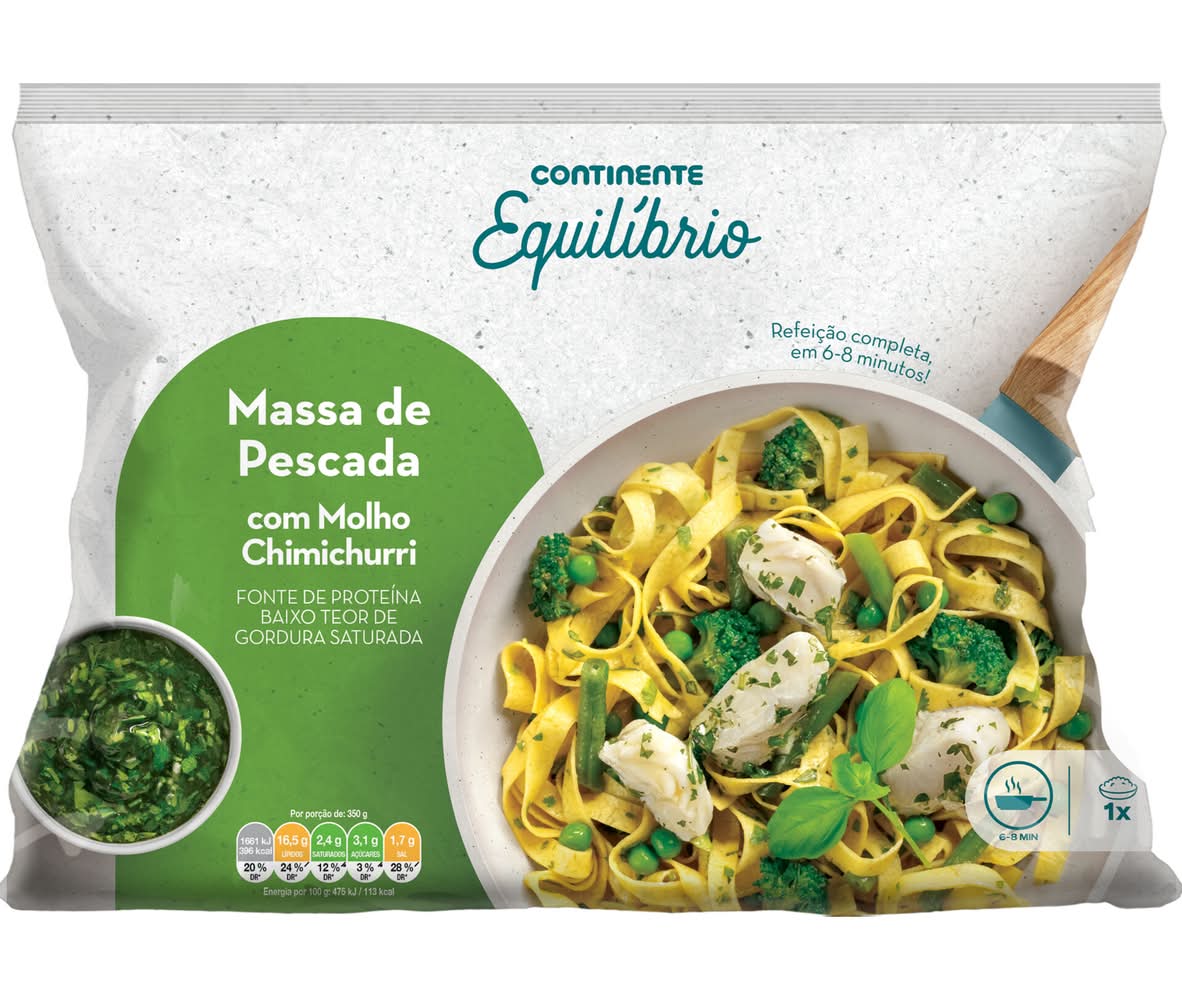 Massa de Pescada com Molho Chimichurri Continente Equilíbrio