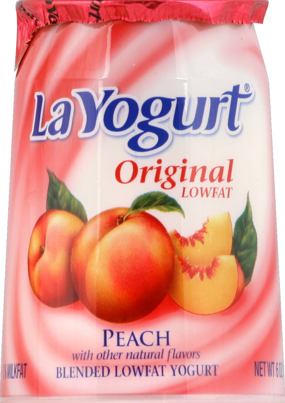 La Yogurt Lowfat Blended Yogurt, Peach (6 oz)