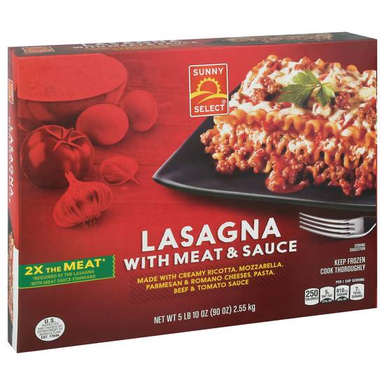 Sunny Select Lasanga With Meat & Sauce Lasagna