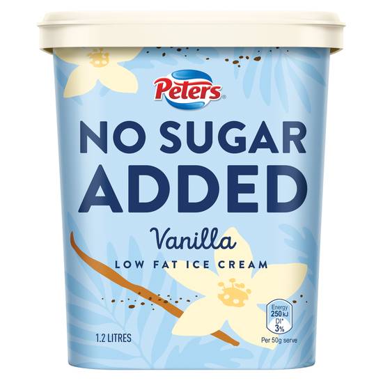 Peters No Sugar Added Vanilla Ice Cream 1.2L