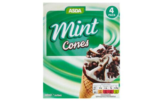 Asda Mint Cones 4 x 110ml (440ml)