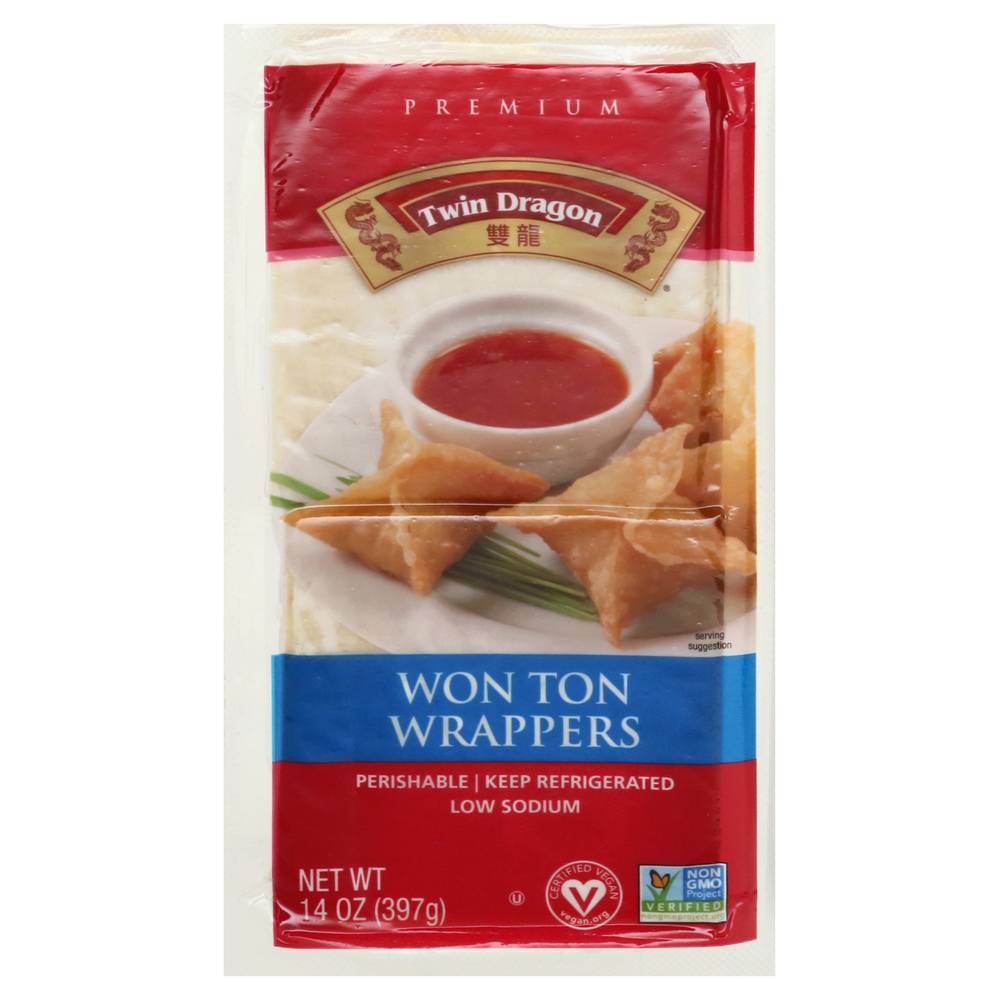 Twin Dragon Low Sodium Won Ton Wrappers (14 oz)