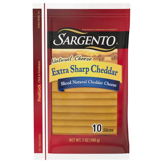 Sargento Extra Sharp Cheddar Cheese Slices (10 slices)