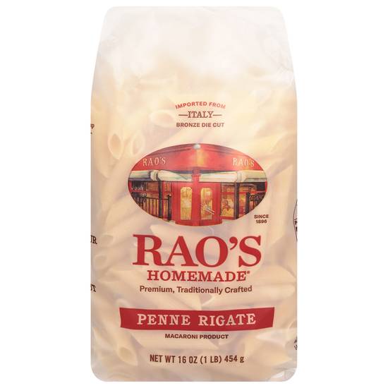 Rao's Homemade Bronze Die Cut Penne Rigate Dry Pasta