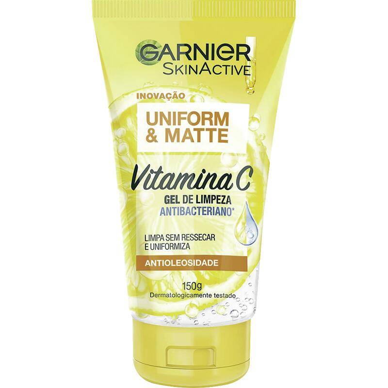 Garnier gel de limpeza facil uniform & matte vitamina c (150ml)