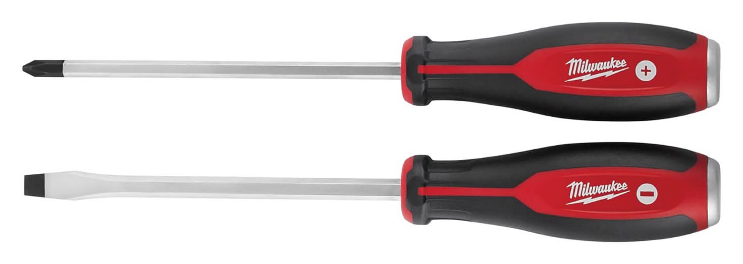 Milwaukee Phillips/Slotted Demolition Screwdriver Set 2 Pc