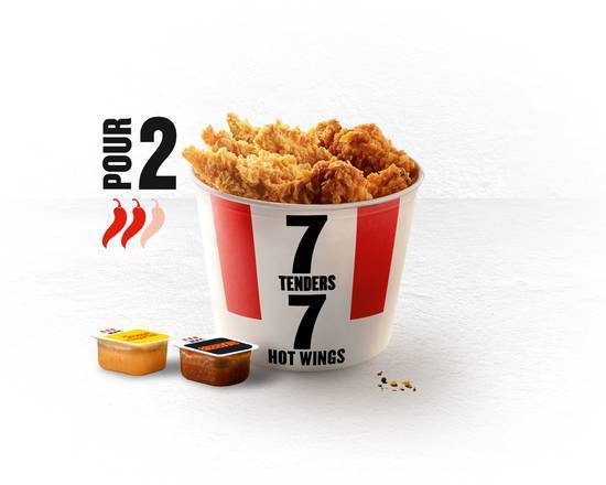 BUCKET 7 TENDERS® + 7 HOT WINGS®