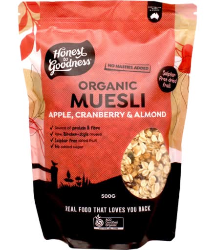Honest To Goodness Organic Apple Muesli 500g