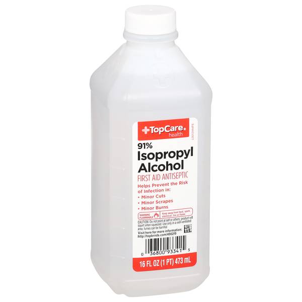 TopCare 91% Isopropyl Alcohol First Aid and Antiseptic Solution (16 fl oz)