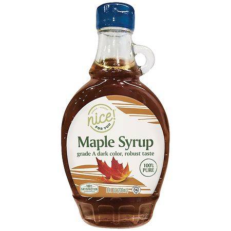Nice! Premium 100% Pure Maple Syrup Grade A, Dark Amber