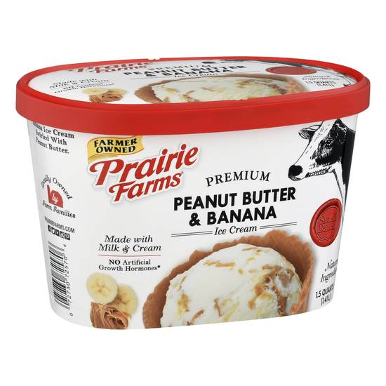 Prairie Farms Premium Peanut Butter & Banana Ice Cream (1.5 qts)