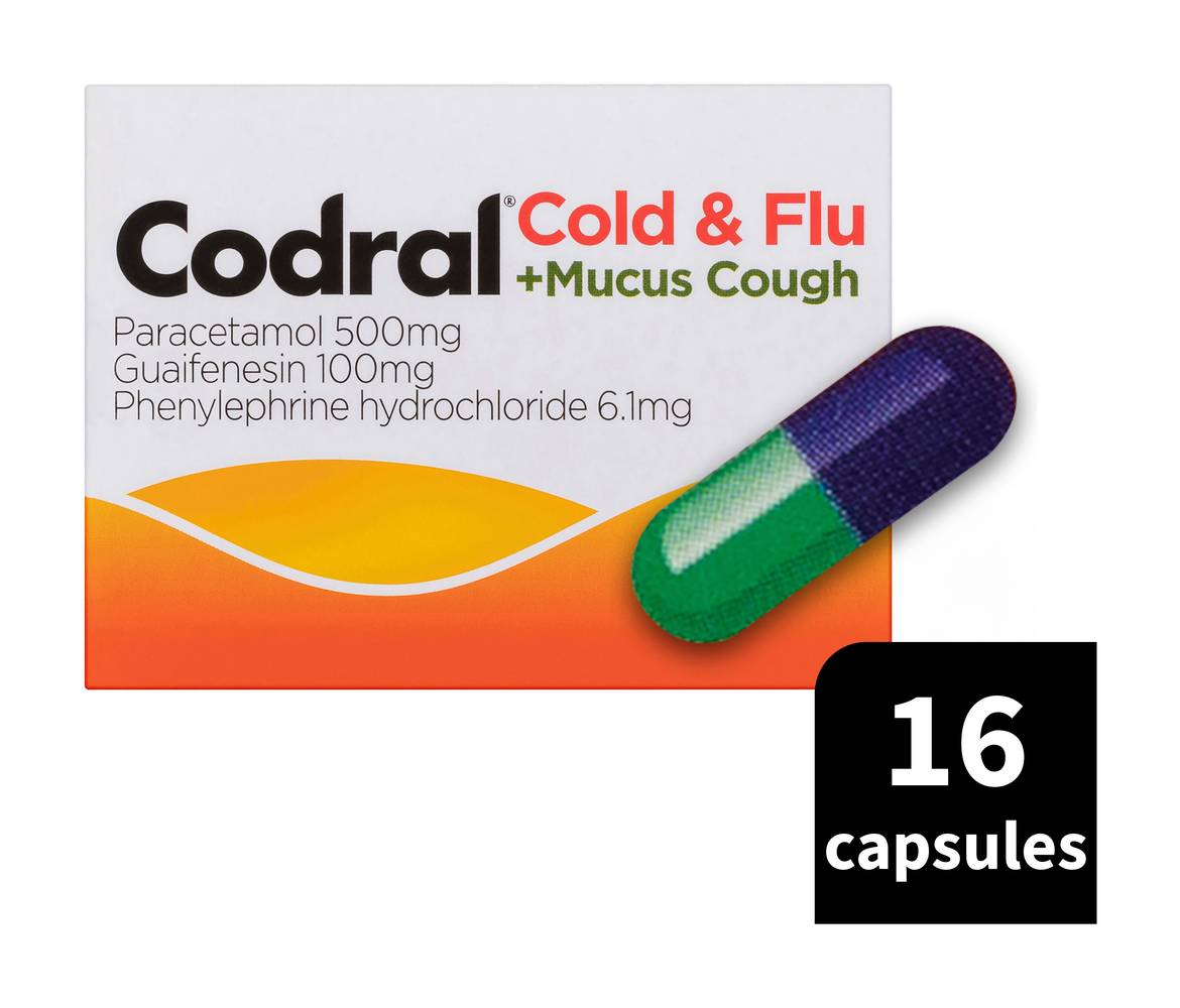 Codral Cold & Flu Mucus Cough Capsules (16 pack)