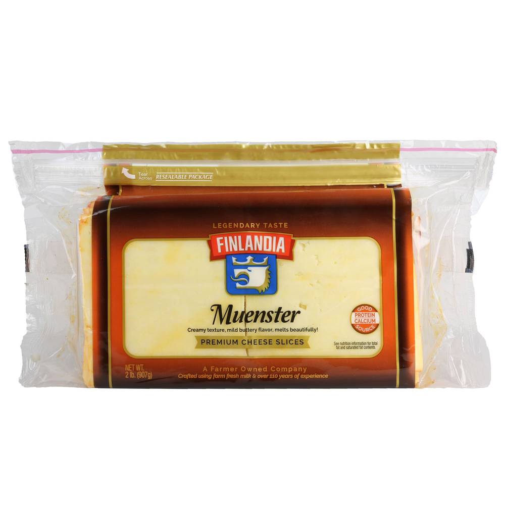 Finlandia Muenster Cheese Deli Slices, 2 lbs