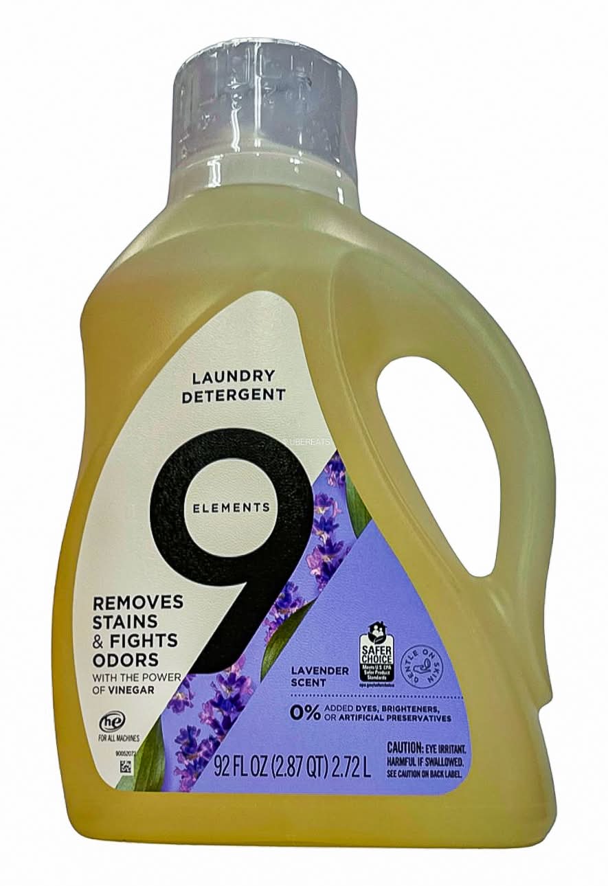 9 Elements Laundry Detergent, Lavender (92 fl oz)
