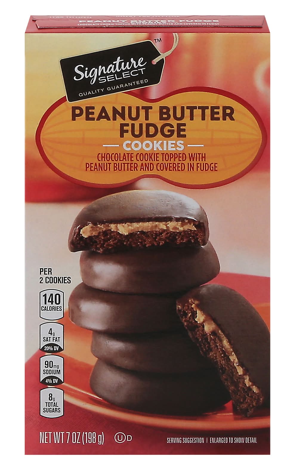 Signature Select Fudge Cookies, Peanut Butter (7 oz)