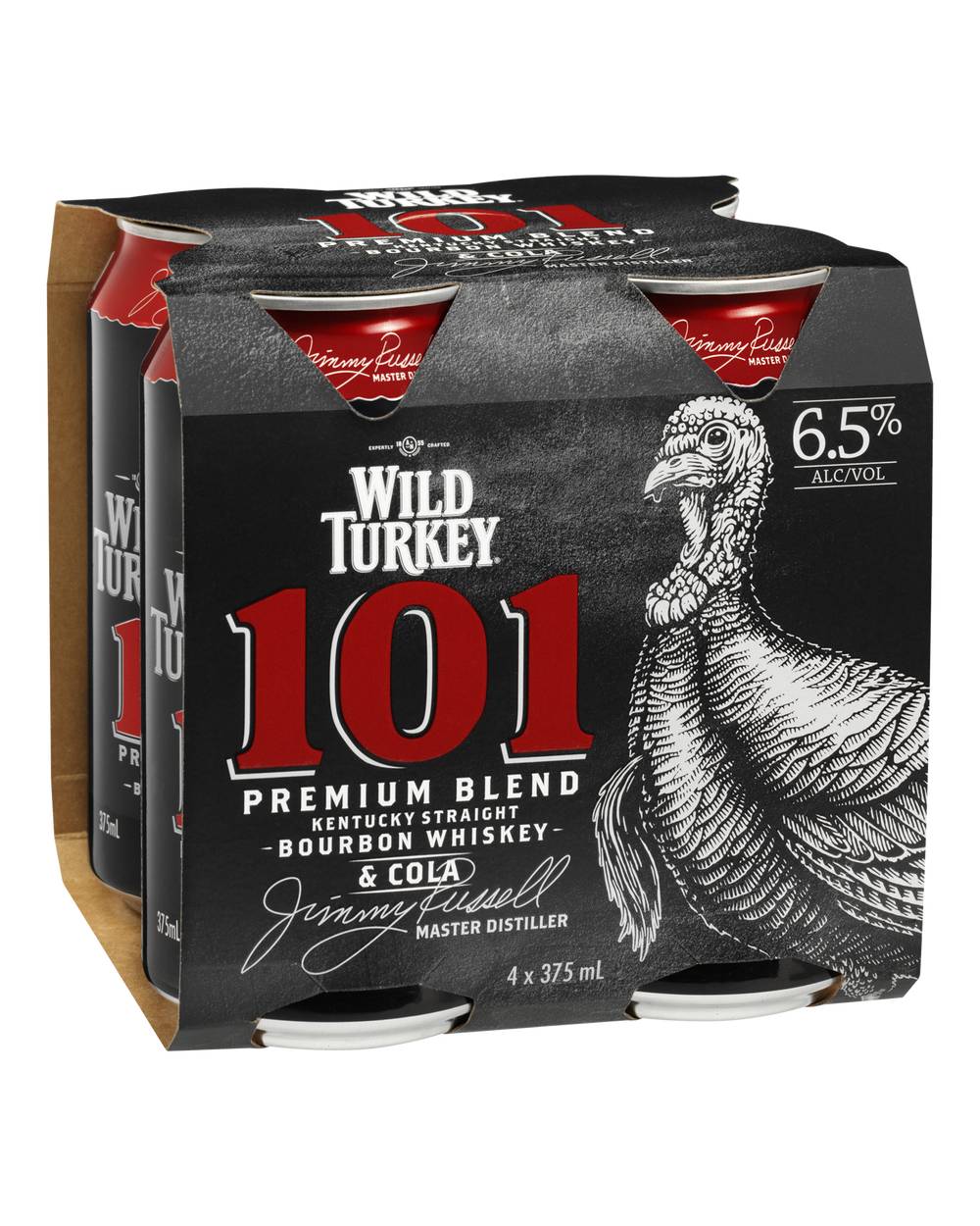 Wild Turkey 101 Bourbon & Cola Cans 4x375mL