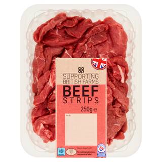 Co-op Beef Strips 250g