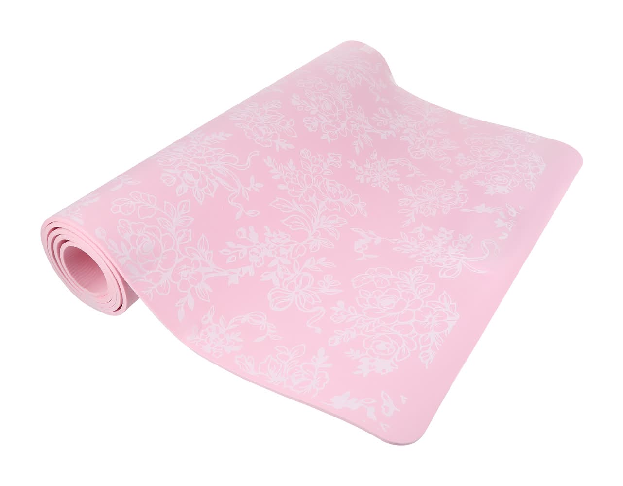 Series-8 Fitness™ Premium Yoga Mat Pink Floral