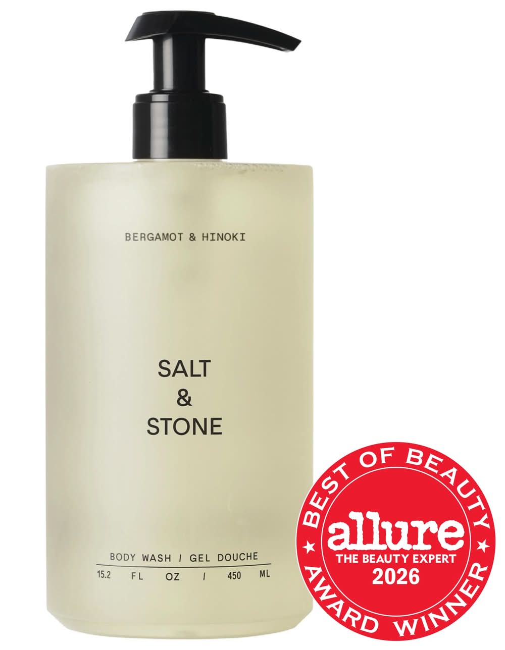 Salt & Stone Bergamot & Hinoki Refillable Skin Softening Body Wash 15.2 oz