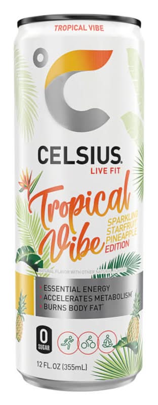 Celsius Tropical Vibe Starfruit Pineapple Sparkling Energy Drink