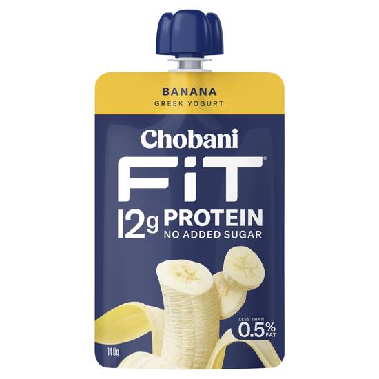 Chobani Fit Banana High Protein Greek Yogurt Pouch 140g