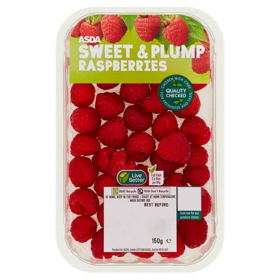 ASDA Growers Selections Raspberries 150g
