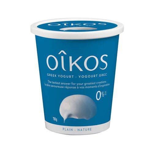 Oikos plain greek yogurt - greek plain yogurt 0% (750 g)