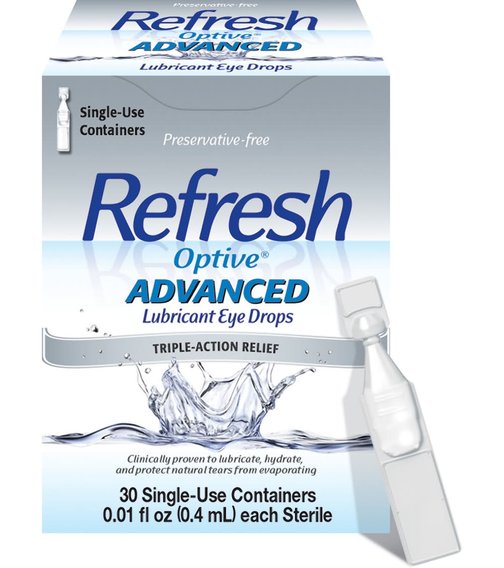 Refresh Optive Advanced Lubricant Triple-Action Relief Eye Drops (0.01 fl oz)