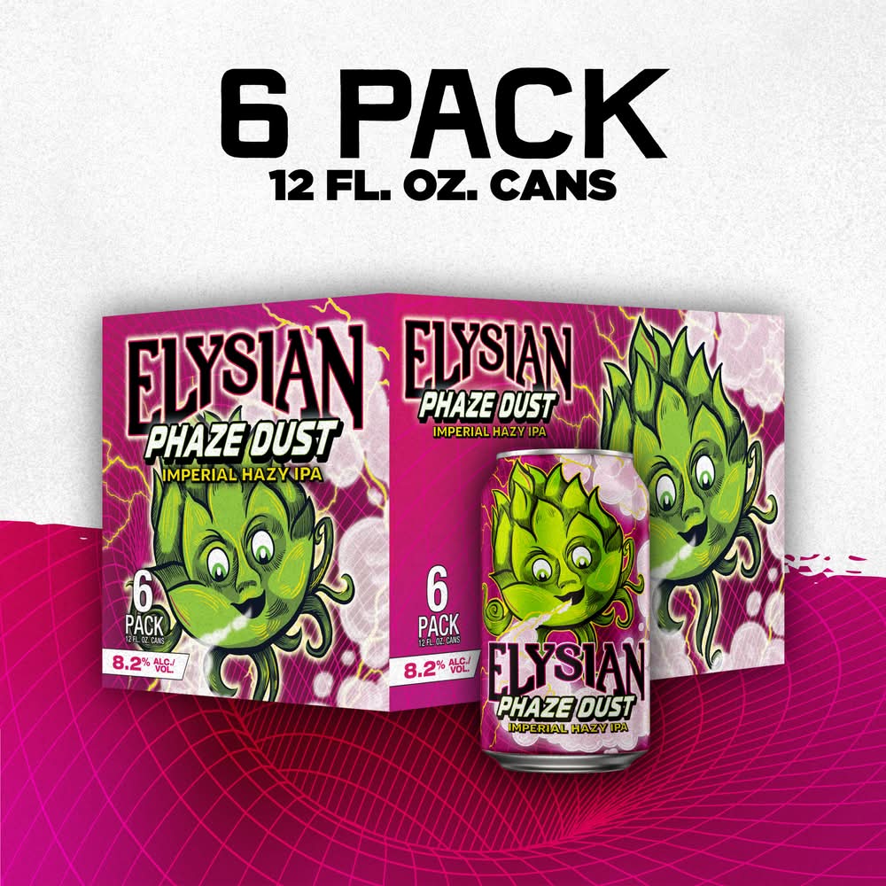 Elysian Brewing Co. Phaze Dust Hazy Ipa Craft Beer, Assorted (6 x 12 fl oz)