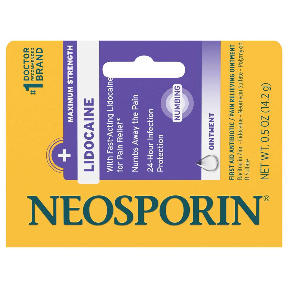 Neosporin Lidocaine Pain Relieving Antibiotic Ointment