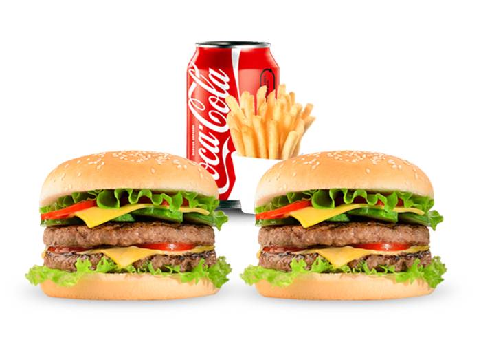 2 Tower Burger 🍔🍔🥤🍟