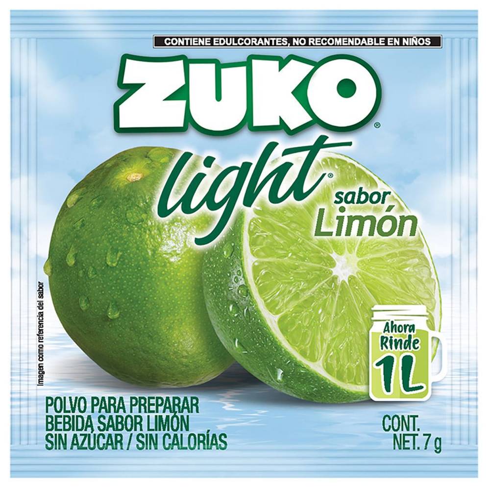 Zuko bebida light en polvo sabor limón (sobre 7 g)