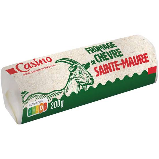 CASINO - Fromage - Bûche de chèvre - Sainte Maure - 26% mg - 200g