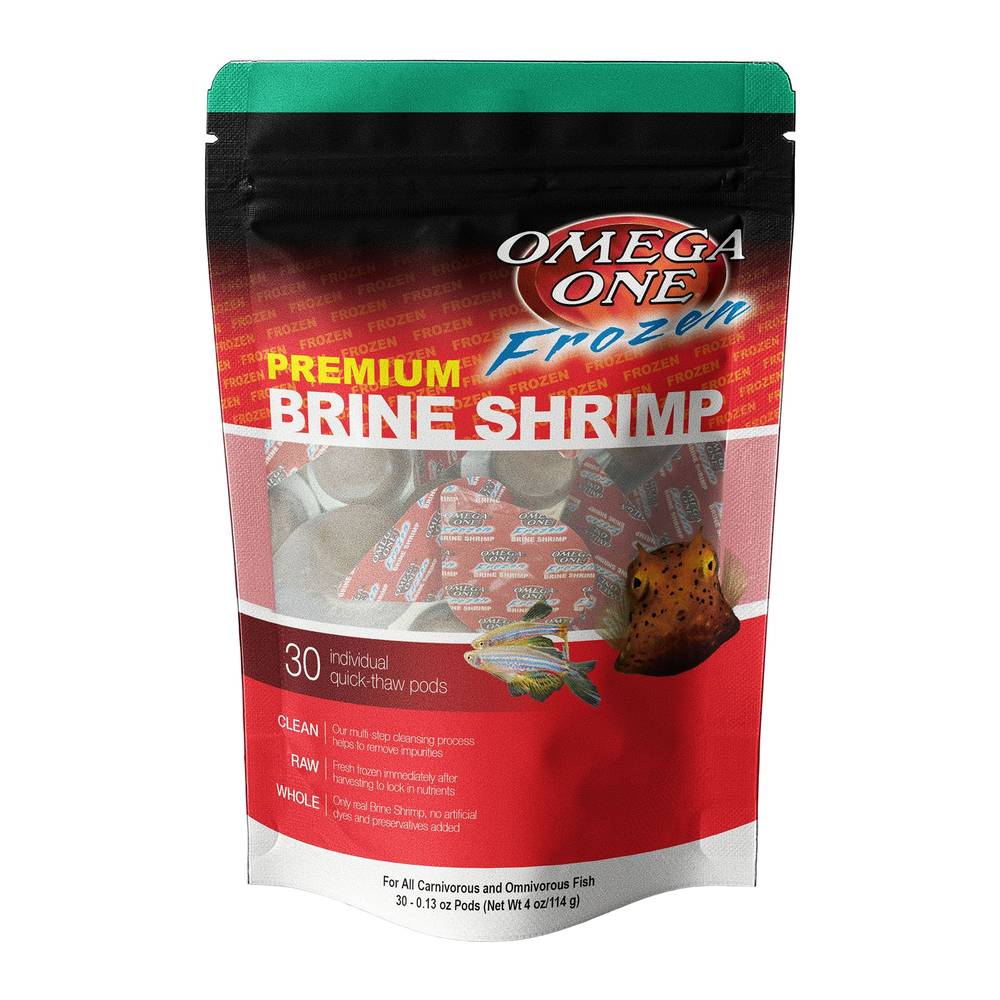 Omega™One Frozen Brine Shrimp Fish Food (Size: 4 Oz)