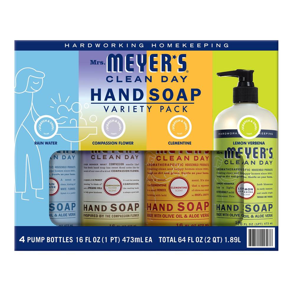 Mrs. Meyer's Clean Day Hand Soap 16 fl oz, 4-pack