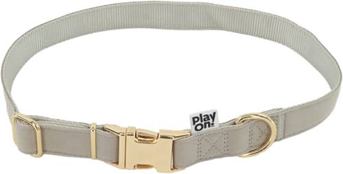 Play On Velvet Dog Collar, Extra Small, Grey