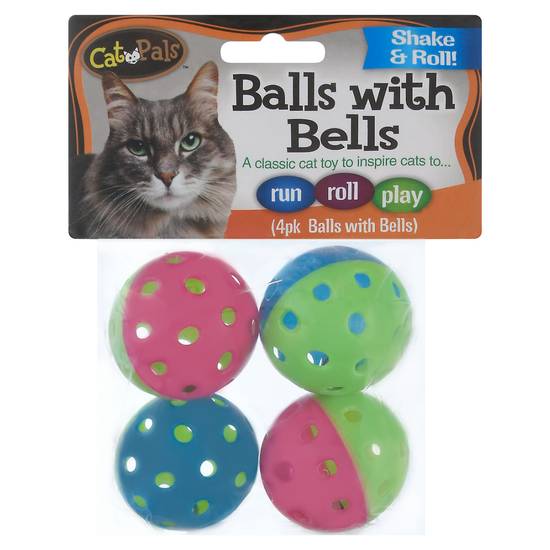 Cat Pals Balls With Bell (4 ct)