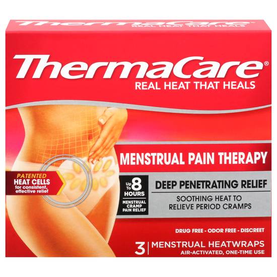 Thermacare Menstrual Pain Therapy Heatwraps (3 ct)