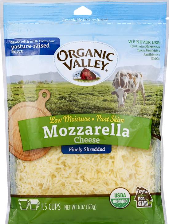 Organic Valley Low Moisture Part Skim Mozzarella Cheese
