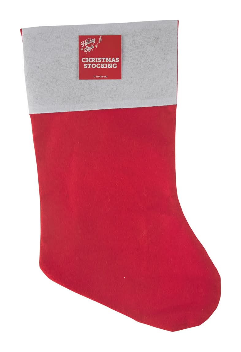 Holiday Style Christmas Felt Stocking, 17 In