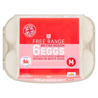 Co-op 6 Medium Free Range Eggs