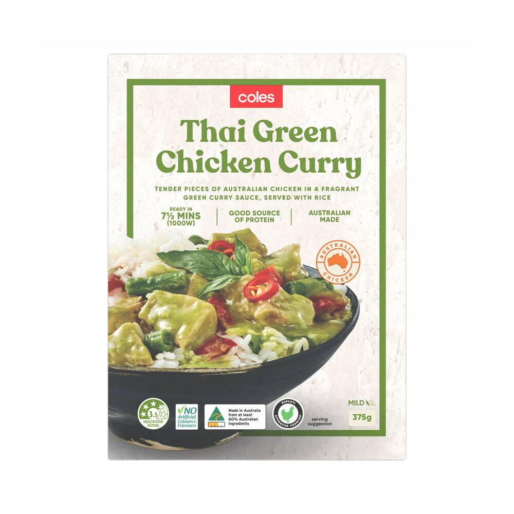 Coles Convenience Meals Thai Green Curry Chicken 375g