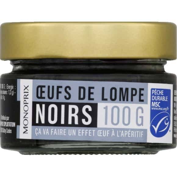 Monoprix Oeufs De Lompes Noir Le Pot De 100G