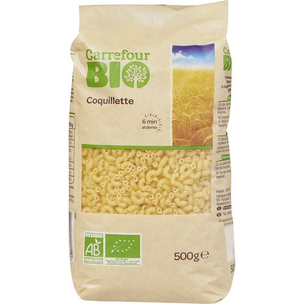 Carrefour Bio - Pâtes coquillettes bio (500g)