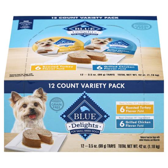 Blue Buffalo Delights Dog Food Variety pack (12 ct)