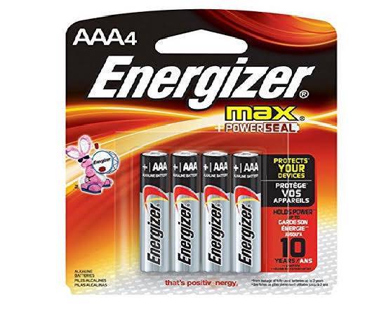 ENERGIZER MAX 4 Pk BATTERY AAA 4