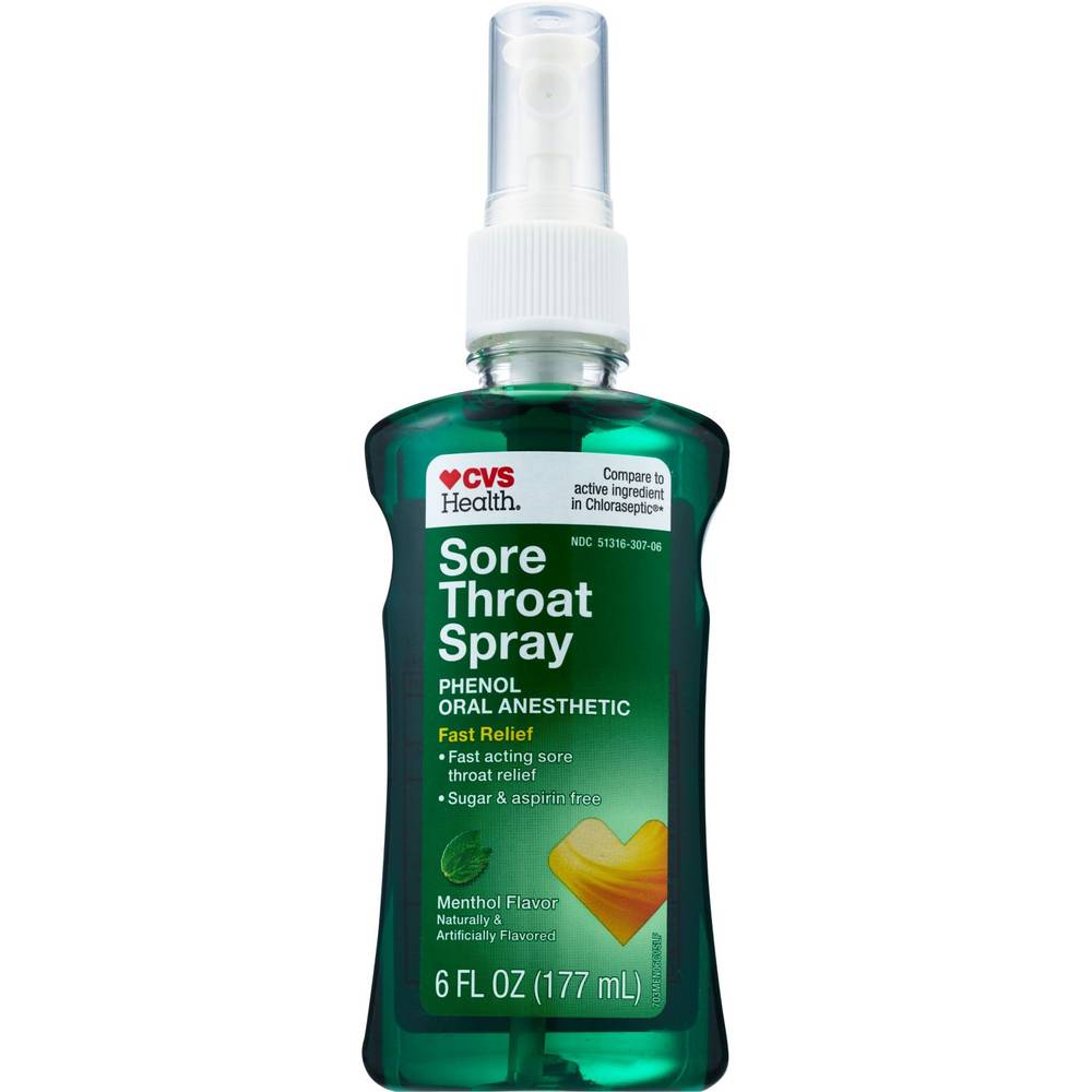 CVS Health Fast Relief Sore Throat Spray, Menthol (6 fl oz)