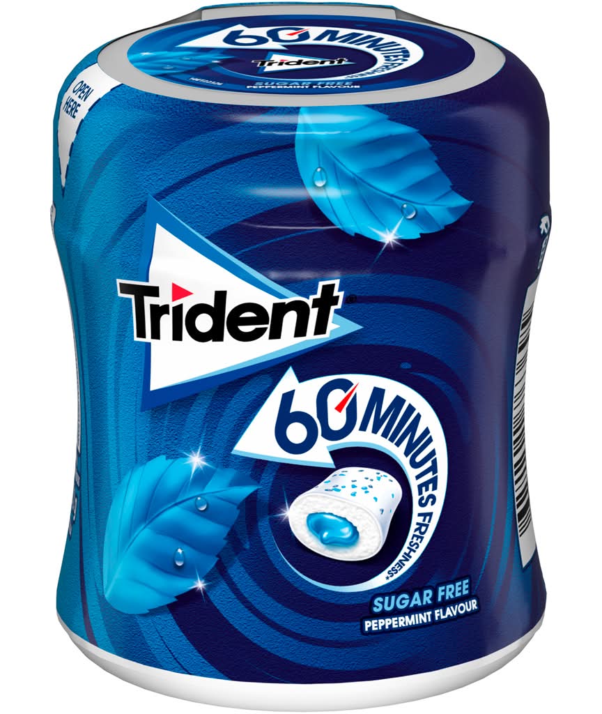 Trident - Pastilhas Sem Açúcar Peppermint, 68g