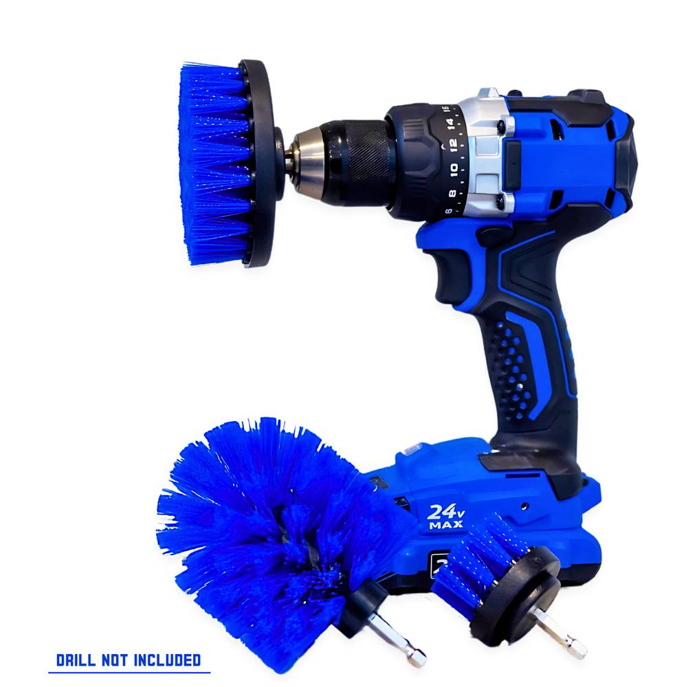 Diamond Shine Medium Drill Brush 3 -Pack Power cleaning brush | DS3M
